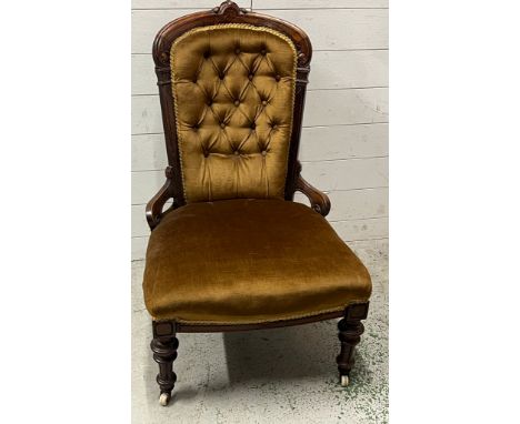 Edwardian button back arm chair 