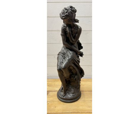 Moreau Patinated bronze figure of Venus H65cm 