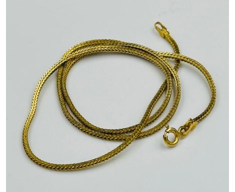 A 9ct gold rope necklace with an approximate weight of 4.2g and length of chain 40cm