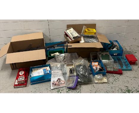 A large quantity of model railway layouts, train accessories and parts 