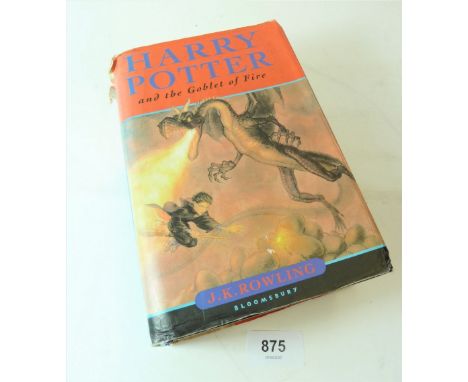 First Edition Harry Potter and The Goblet of Fire by J K Rowling with dust cover, ISBN 074754624X 