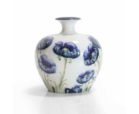 William Moorcroft (1872-1945), a Florian Ware 'Poppy' vase, for James Macintyre &amp; Co., glazed earthenware, with printed '