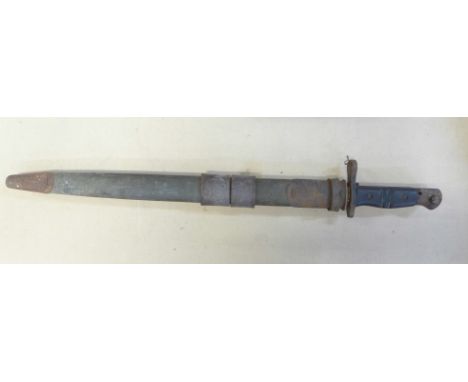 A US Remington 1917 bayonet and scabbard 