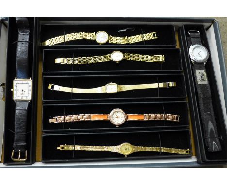 Seven wristwatches including Rotary 