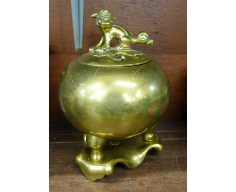 A 19th Century gilt bronze censer 