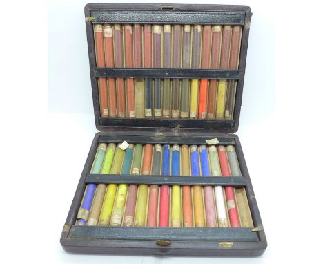 A box of enamel powders, Ellam Jones &amp; Co., Derby 
