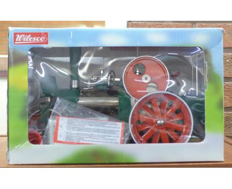 A Wilesco steam roller traction engine, boxed 