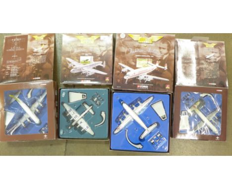Four Corgi Classics Aviation Archive airliners and propliners, boxed 