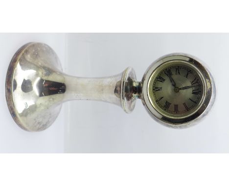 A silver clock, Chester 1924, 20cm 