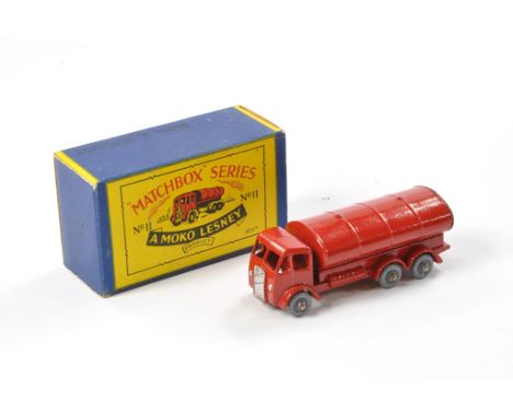 Matchbox Regular Wheels comprising No. 11b ERF Petrol Tanker. Red with grey plastic wheels, silver trim, Esso decal to rear o