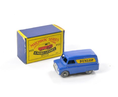 Matchbox Regular Wheels comprising No. 25a Bedford Dunlop Van. Blue with Metal Wheels. Excellent with very little sign of wea