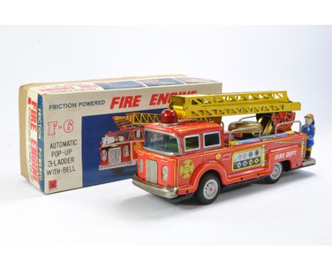 Japanese Friction Driven Fire Engine. Looks to be complete and in working order with original box. 