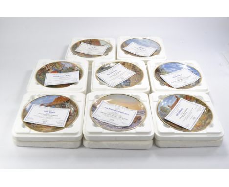 A group of Eight Danbury Mint Tractor themed plates. With certificates. 