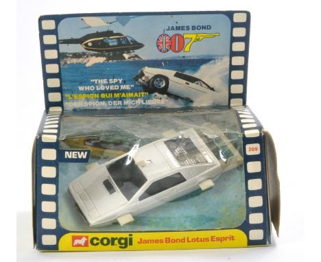 Corgi No. 269 James Bond 007 Lotus Esprit. Lacks decal and missiles hence good in good original box. 