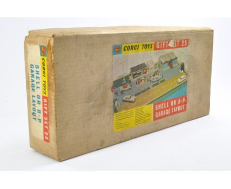 Corgi No. GS25 Shell or BP Garage Layout. Empty Box. Some wear to top label as shown, side label generally very good, overall