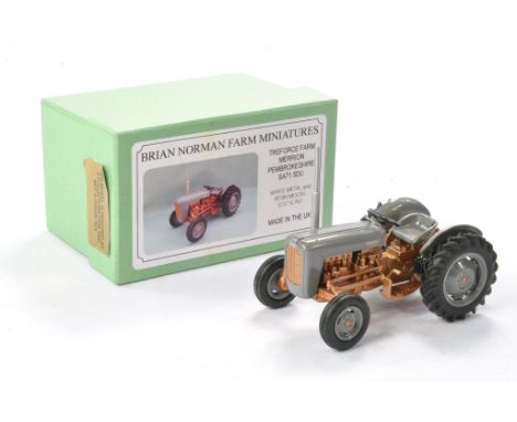Brian Norman 1/32 Hand Built farm issue comprising no. FM12 Ferguson 35 Grey and Gold Tractor. Looks to be excellent and with