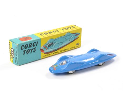 Corgi No. 153A Proteus Campbell Bluebird Record Car. Very good to excellent, notable blemish to front in excellent box. 