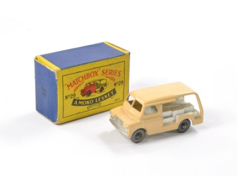 Matchbox Regular Wheels comprising No. 29a Bedford Milk Float. Light tan with metal wheels, silver trim. Excellent, with no o