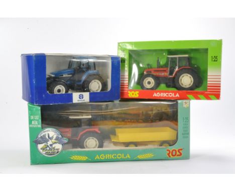ROS 1/25 Tractor trio including interesting Same Trailer set with Universal Hobbies Collaboration plus another Same issue and