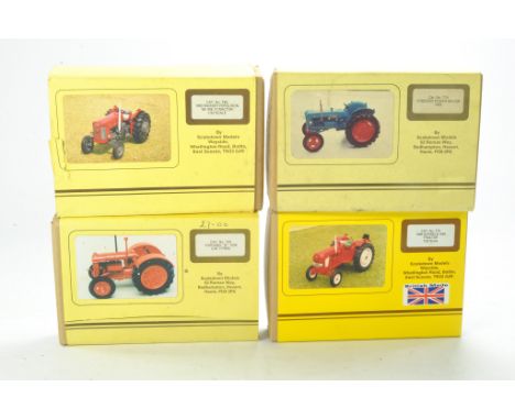 Scaledown Models 1/32 White Metal Tractor Kits comprising Fordson N on Tyres, Nuffield 4/65, Fordson Power Major and Browns M