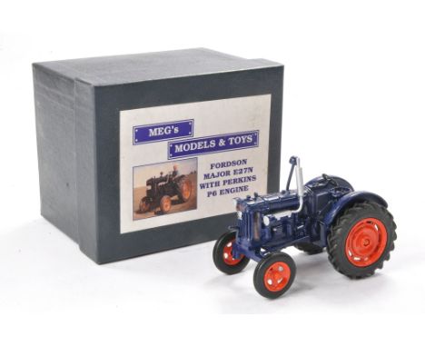 Megs Models 1/32 Hand built farm issue comprising Fordson Major E27N Tractor with Perkins Engine. Looks excellent and without