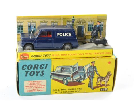 Corgi No. 448 BMC Mini Police Van with Tracker Dog. Generally very good to excellent, the odd minor mark in very good box, pe