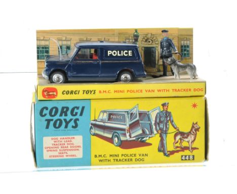 Corgi No. 448 BMC Mini Police Van with Tracker Dog. Generally excellent, very little sign of wear in excellent box. 