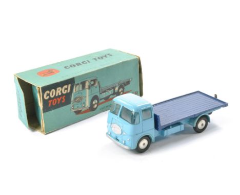 Corgi No. 457 ERF Model 44G Platform Lorry. Two tone blue. Generally very good to excellent with the odd minor mark in fair b