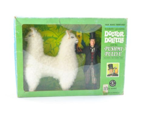 Mattel Vintage issue No. 3579 Doctor Dolittle Figure and his Pushmi Pullyu and Parrot too! Secured in box, looks excellent co
