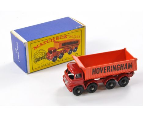 Matchbox Regular Wheels comprising No. 17d Foden Hoveringham Tipper. Red / Orange with white springs. Excellent, the odd very