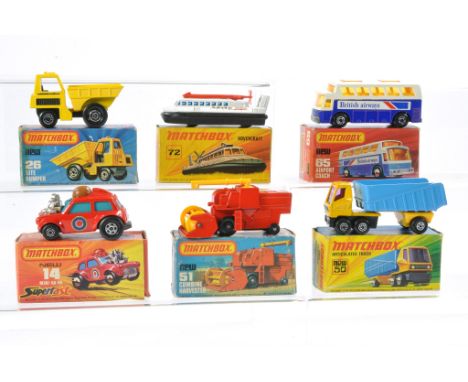 Matchbox Superfast group comprising No. 26, 72, 65, 14, 51 and 50. Mostly very good to excellent in generally good to very go