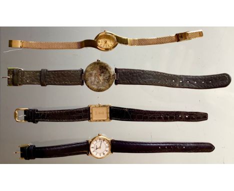 Watches - Tissot, Raymond Wigl and stone cased; etc (4)