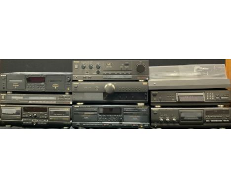 Technics Hifi Stereo Intergrated Amplifier SU-V50, SU-A707, Stereo cassette deck,  RS-BX501, Aiwa AD-WX929, Sony High Density