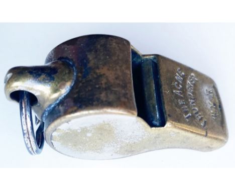Taff Vale Railway brass Guards Whistle stamped TVR on the lip along with the maker The Acme Thunderer. In working order.