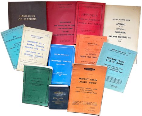 Handbook of Stations hard back Book dated 1956. Good overall condition with a good quantity of Amendments. Together with a qu