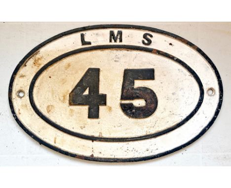 LMS cast iron Bridge Plate number 45.