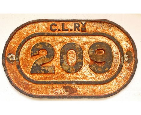 Cheshire Lines Railway cast iron Bridge Plate number 209.