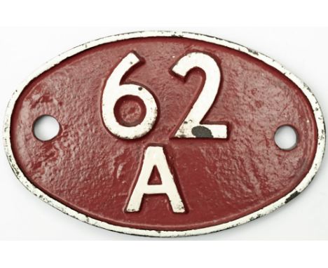Shedplate 62A Thornton Junction 1948-April 1967. This ex NBR shed housed around 100 locos throughout the 1950s. with the exot