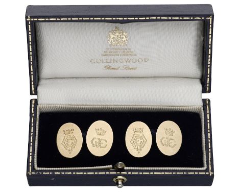 H.R.H. The Duke of Windsor (formerly King Edward VIII): A pair of Royal presentation cufflinks by Cartier, circa 1940, double