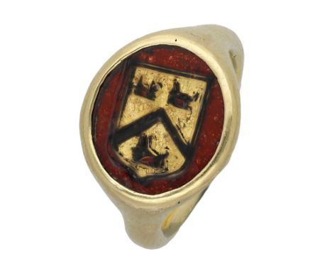 The Warner ‘Gresham Grasshopper’ Seal Ring  An important 16th century gold signet ring, circa 1560-1575, the oval crystal bez