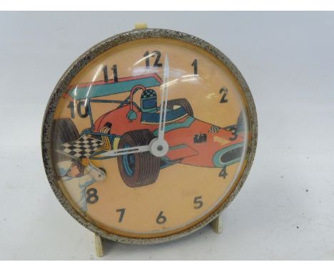 A 1960s/1970s motorport inspired alarm clock.