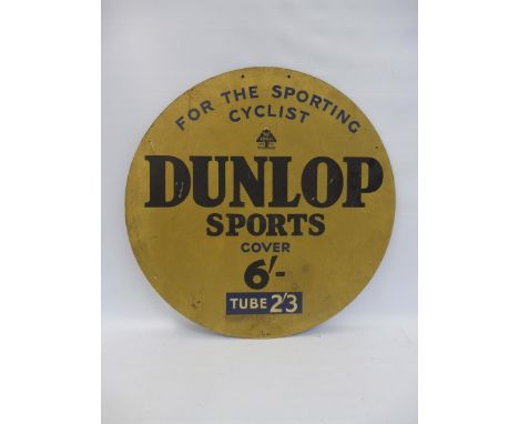 A Dunlop Sports 'for the sporting cyclist' circular showcard, 24" diameter. 