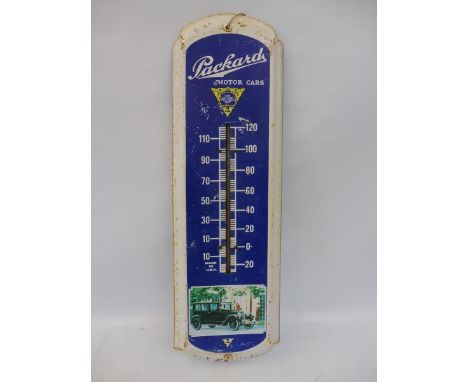 A Packard Motor Cars thermometer, by repute working, 8 1/4 x 27".