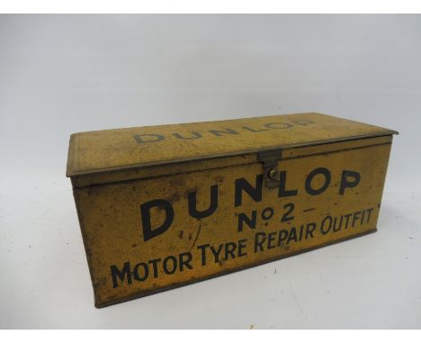A Dunlop No.2 Motor Tyre Repair Outfit rectangular tin. 
