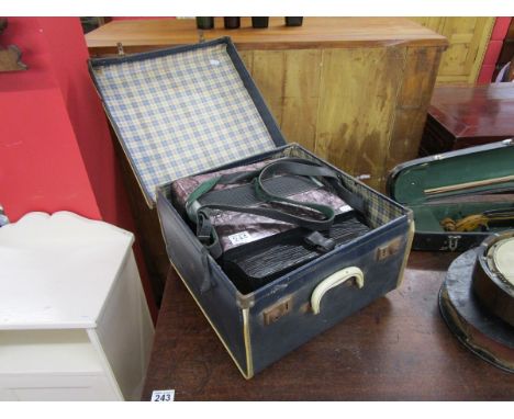 Hohner 'Double-Ray' deluxe accordion with case &amp; literature
