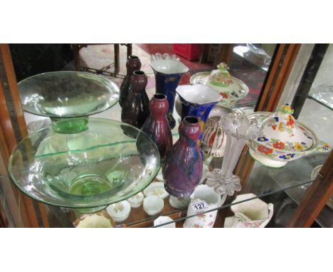 Shelf of china and glass