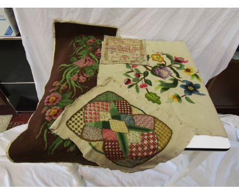 Early needlework to include sampler