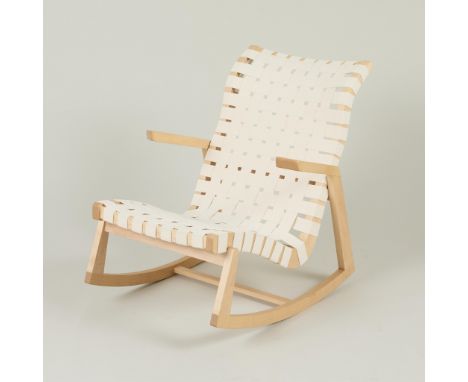 Ralph Rapson (American, 1914-2008) for Ralph Rapson, Inc., United States. Mid-century modern style high-back, greenbelt "Rock