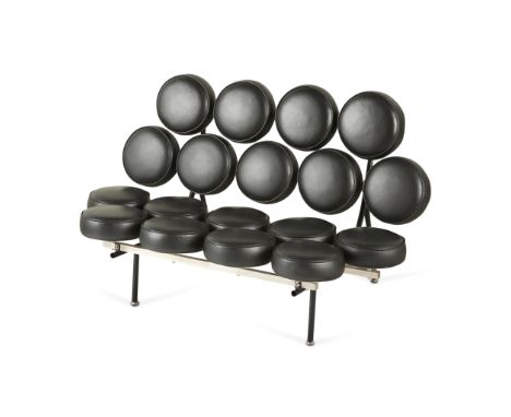 Reproduction George Nelson (American, 1908-1986) for Herman Miller, United States. The original Mid-century modern black "Mar