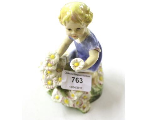 A Royal Worcester figurine "May" modelled by F C Doughty and numbered 3455